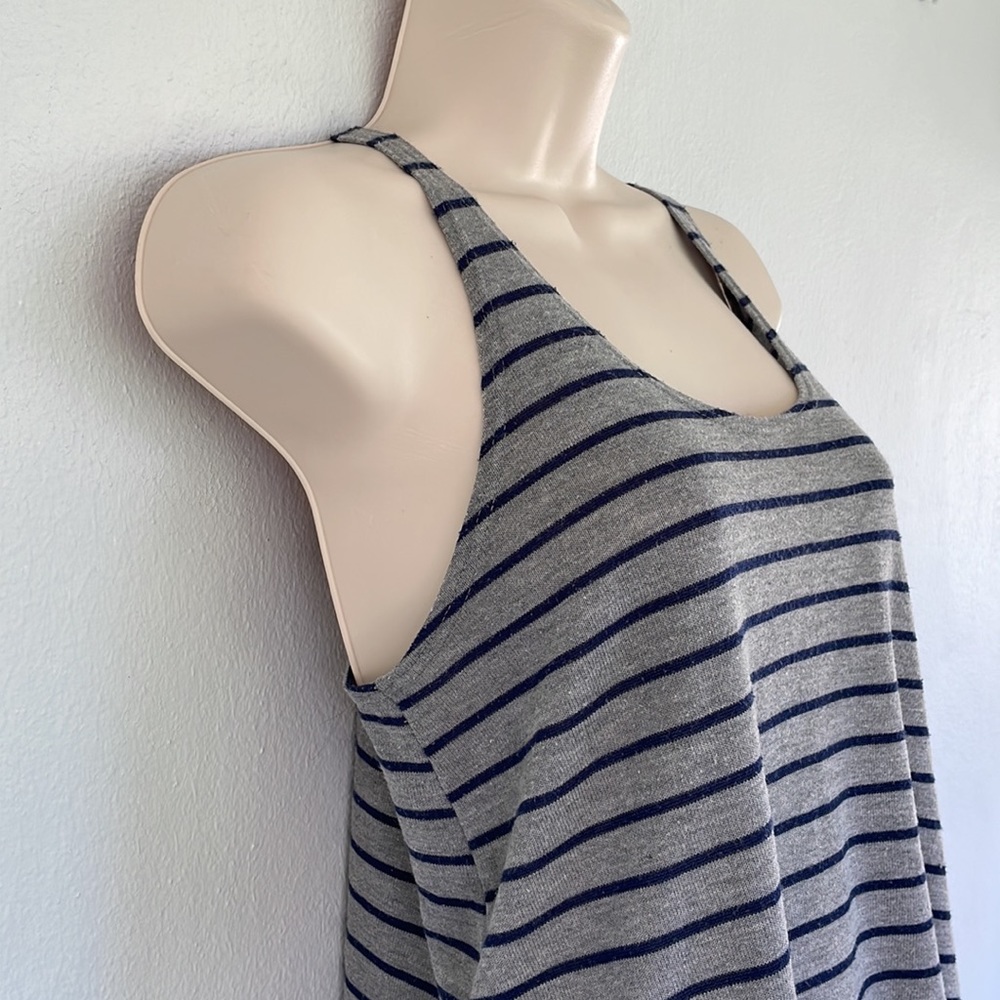 Project Social T gray blue striped racerback tank size XS - Picture 5 of 9